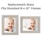 Langdon House Picture Frame Glass Replacements (Crystal Clear, 8x10, 3 Pack) High-Definition, Heat-Strengthened, Semi-Tempered Glass Cover Sheet